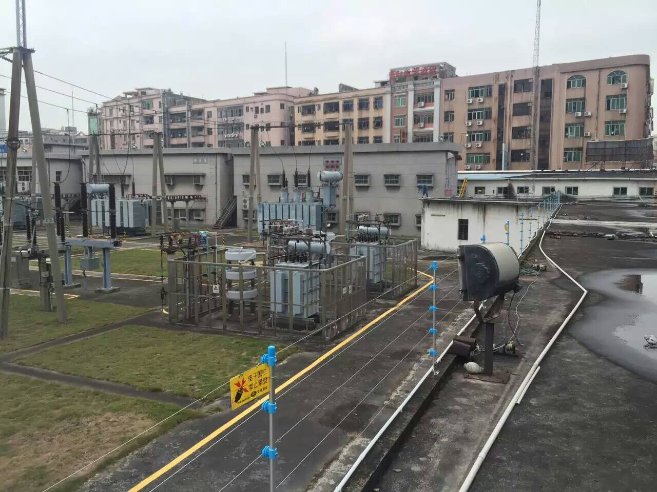 東莞厚街變電站電子圍欄案例圖片